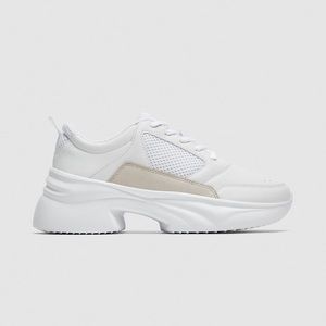 Zara white platform sneakers - great condition